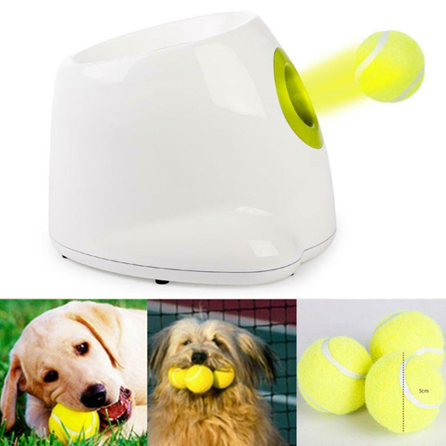DOG BALL THROWER LAUNCHER MACHINE Automatic Pet Mini Tennis Throwing